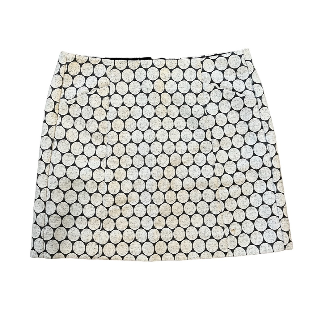 J. Crew Black and Cream Mini Skirt